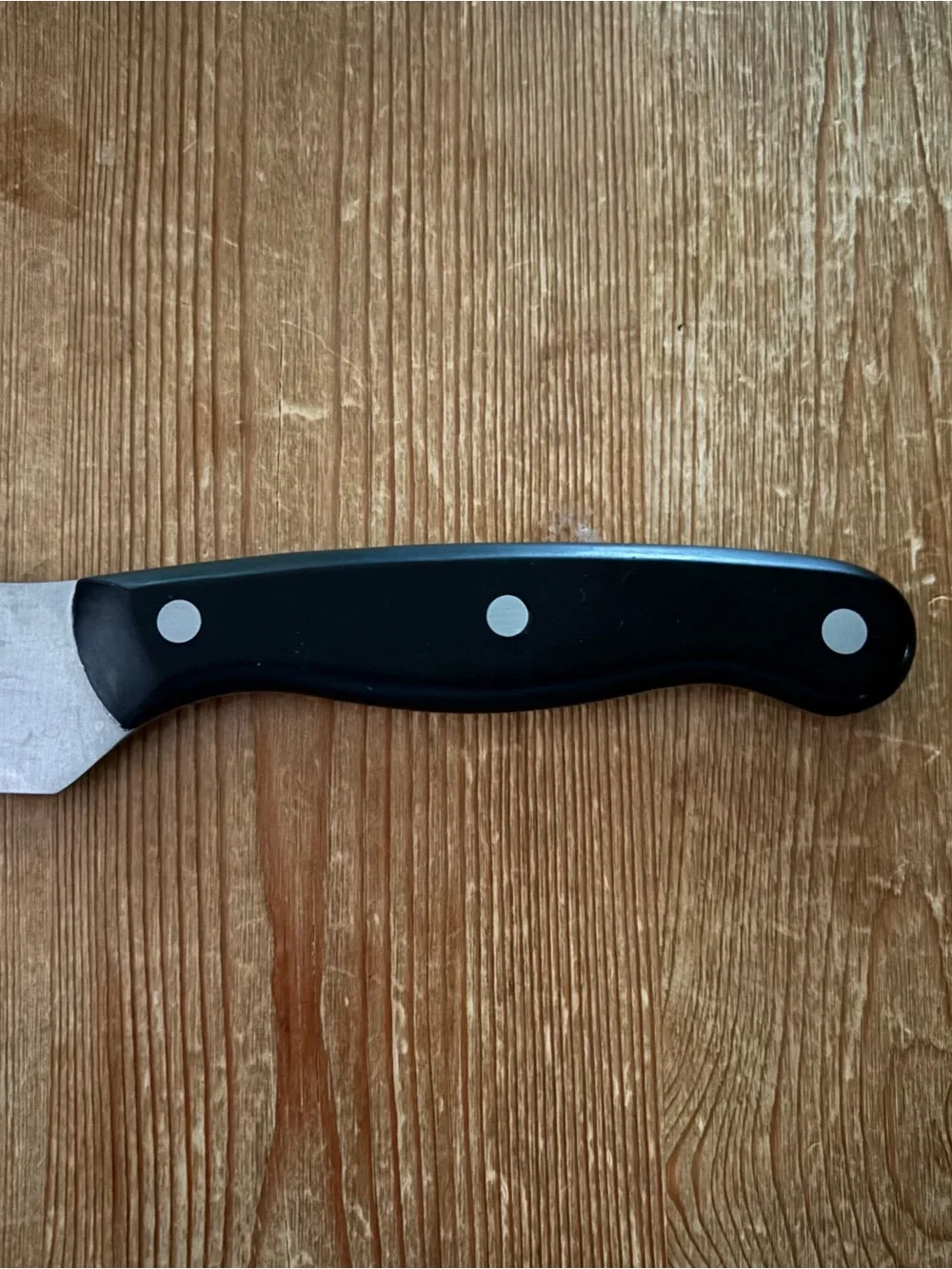 Chicago Cutlery 8” Chef Knife Black Handle Stainless Steel Vintage Kitchen Knife